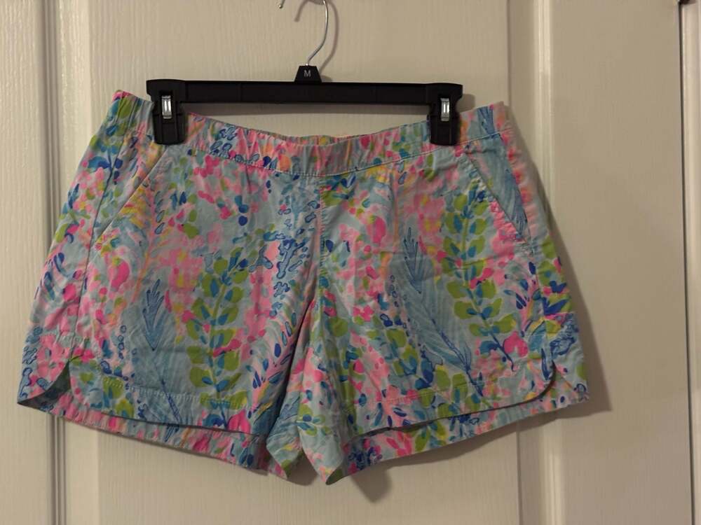 Lilly Pulitzer Adie Shorts Coral Bay Print Size Medium